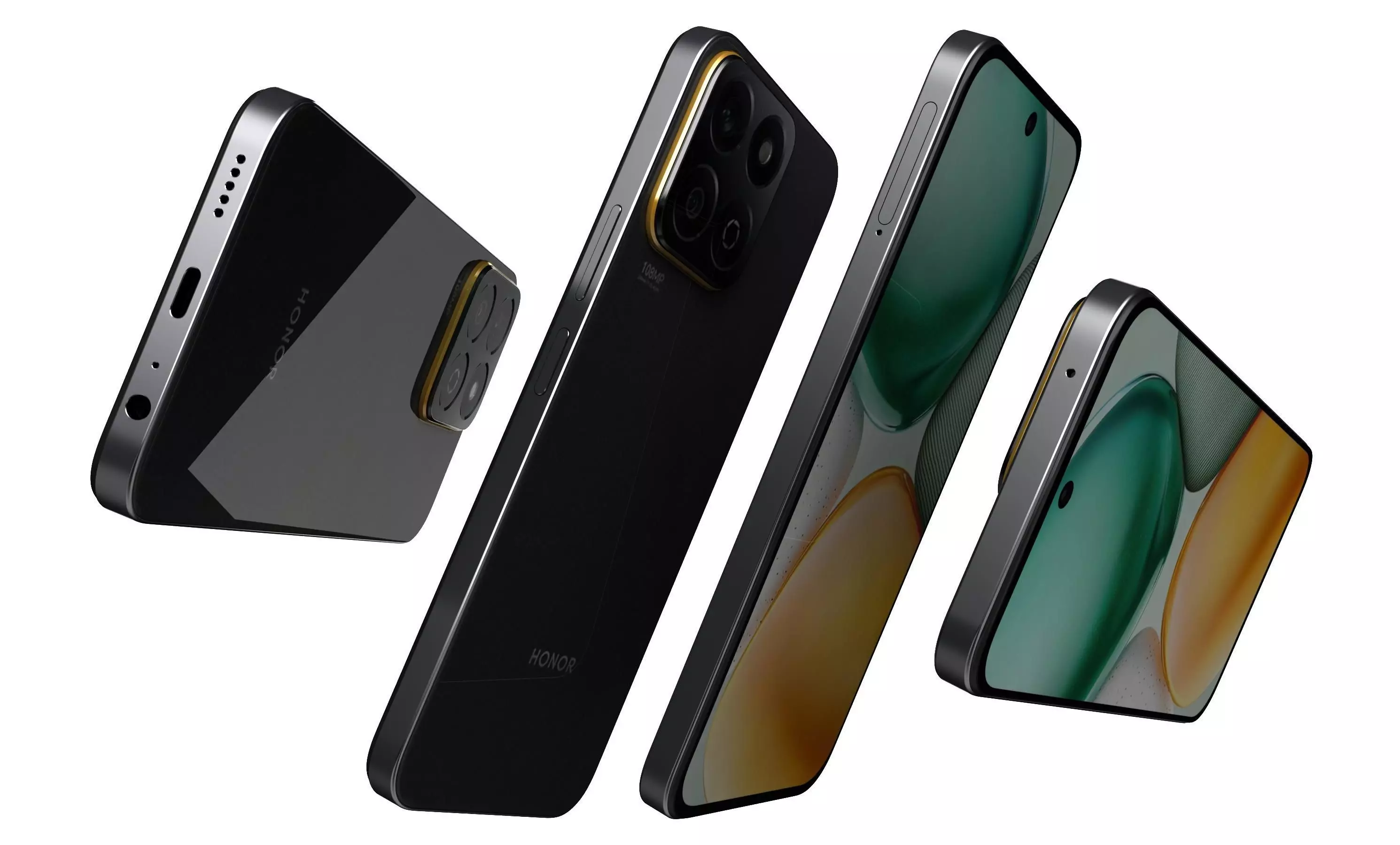 Honor X7c Black 3D model_7