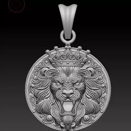 Lion Head Pendant 3D Model