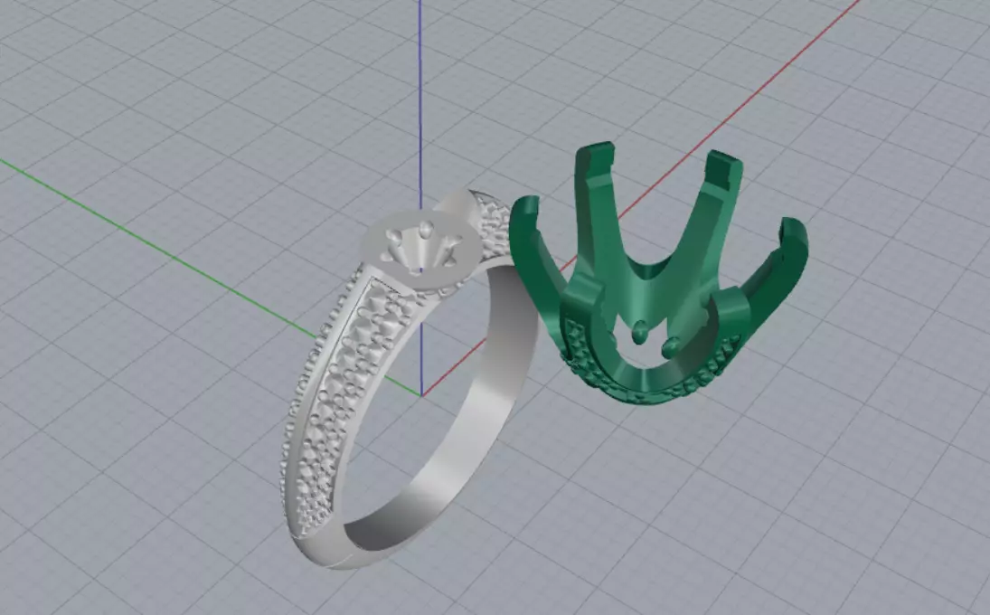 Engagement ring 3D print model_13
