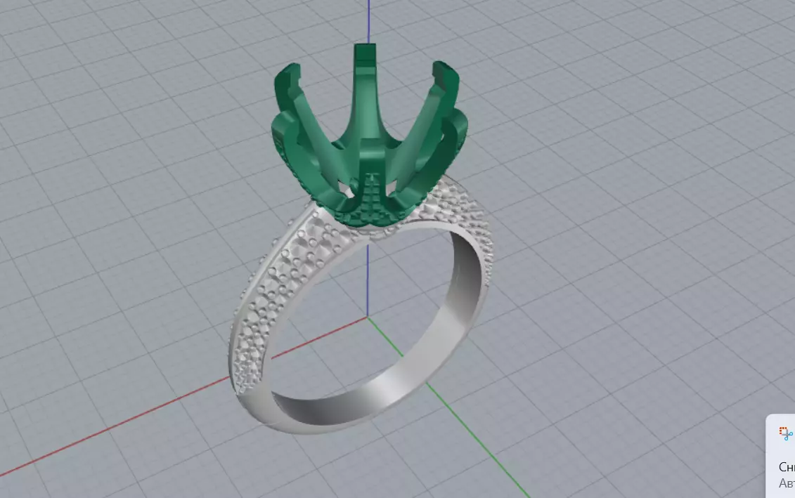 Engagement ring 3D print model_11