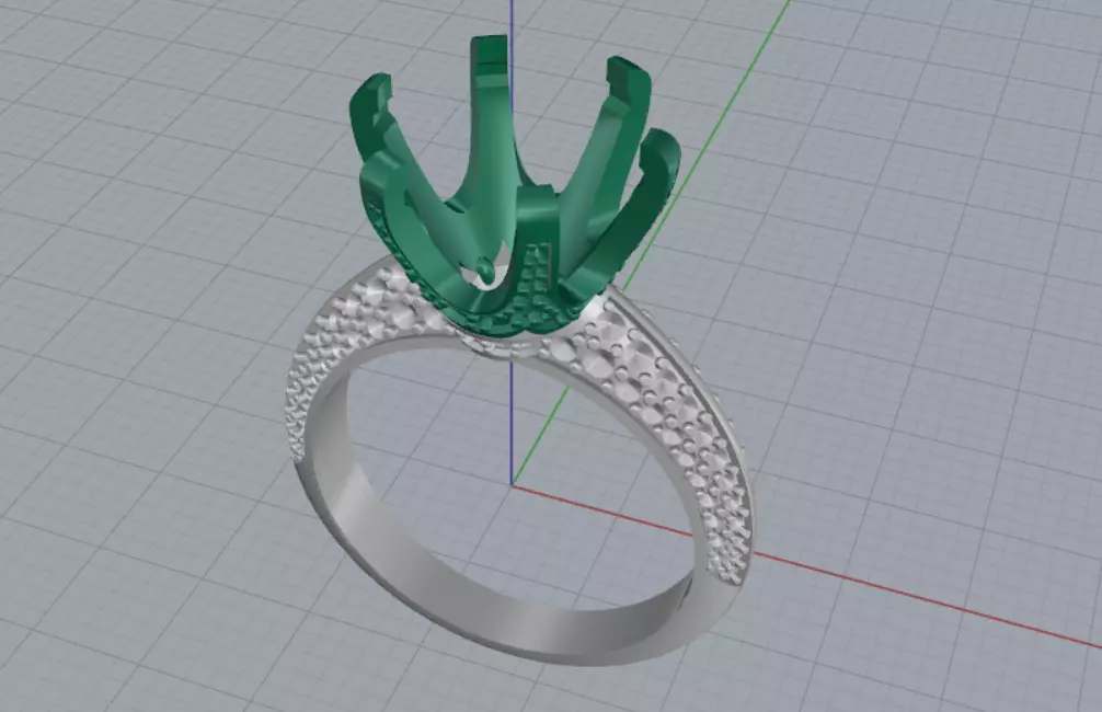 Engagement ring 3D print model_15