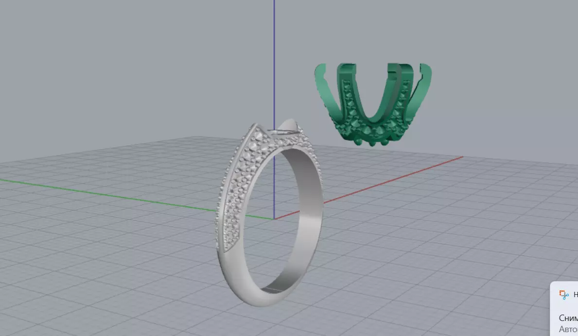 Engagement ring 3D print model_14
