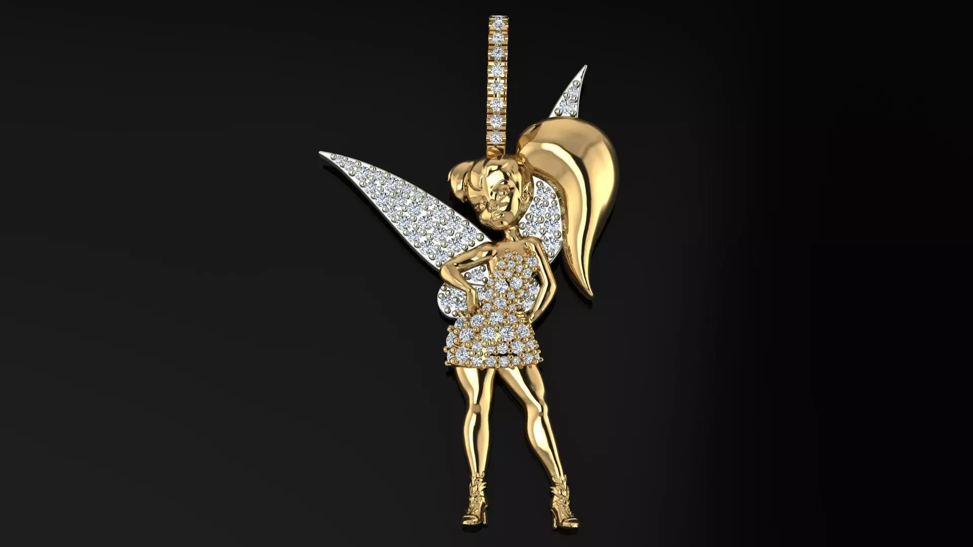 Fairy Pendant 3D print model_2