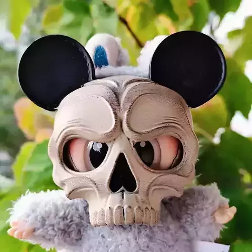 Labubu Skull Mouse Mask