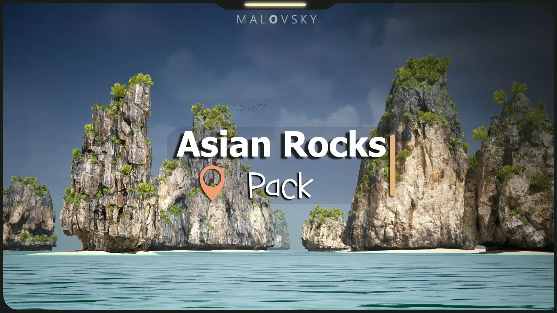 Asian Rocks Pack 8k Textures Low-poly 3D model_0