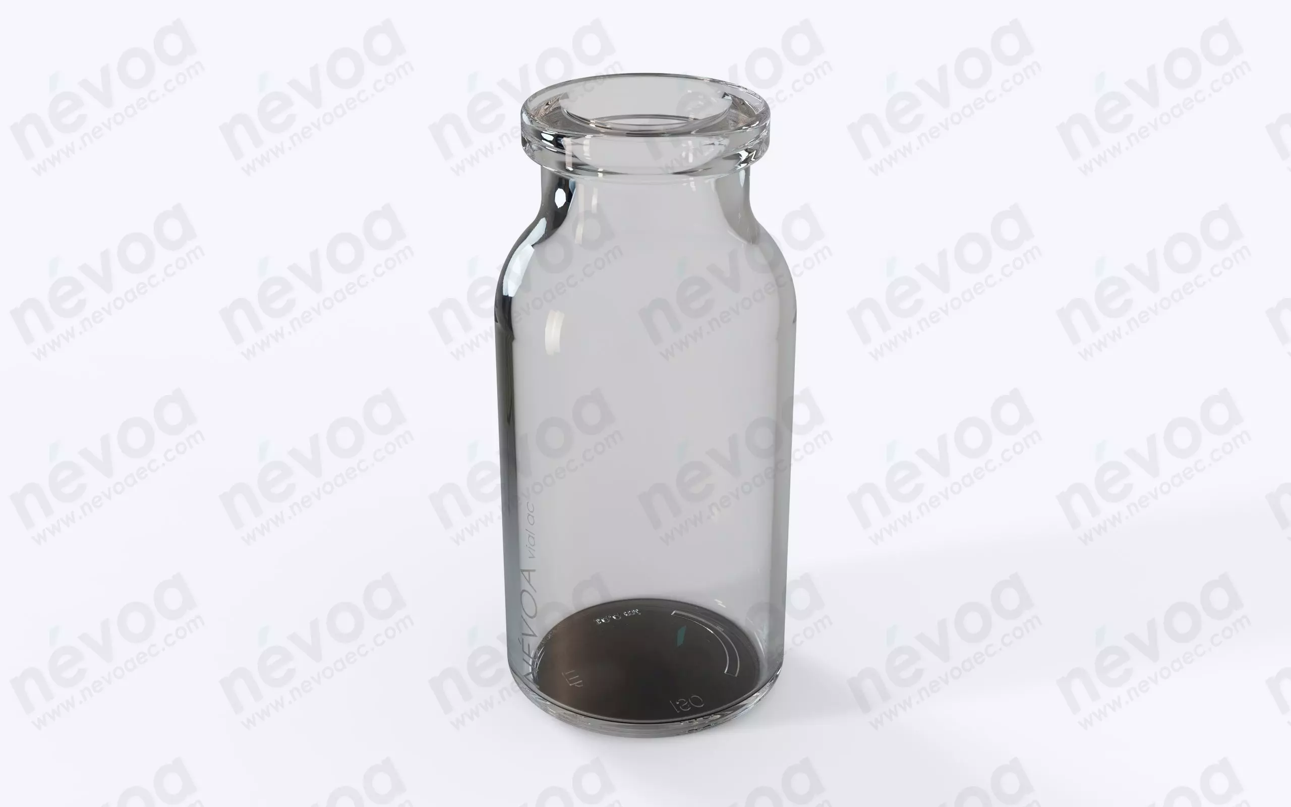 Glass vial - GME 402 - Vial - antibiotics - 10 ml 3D model_0
