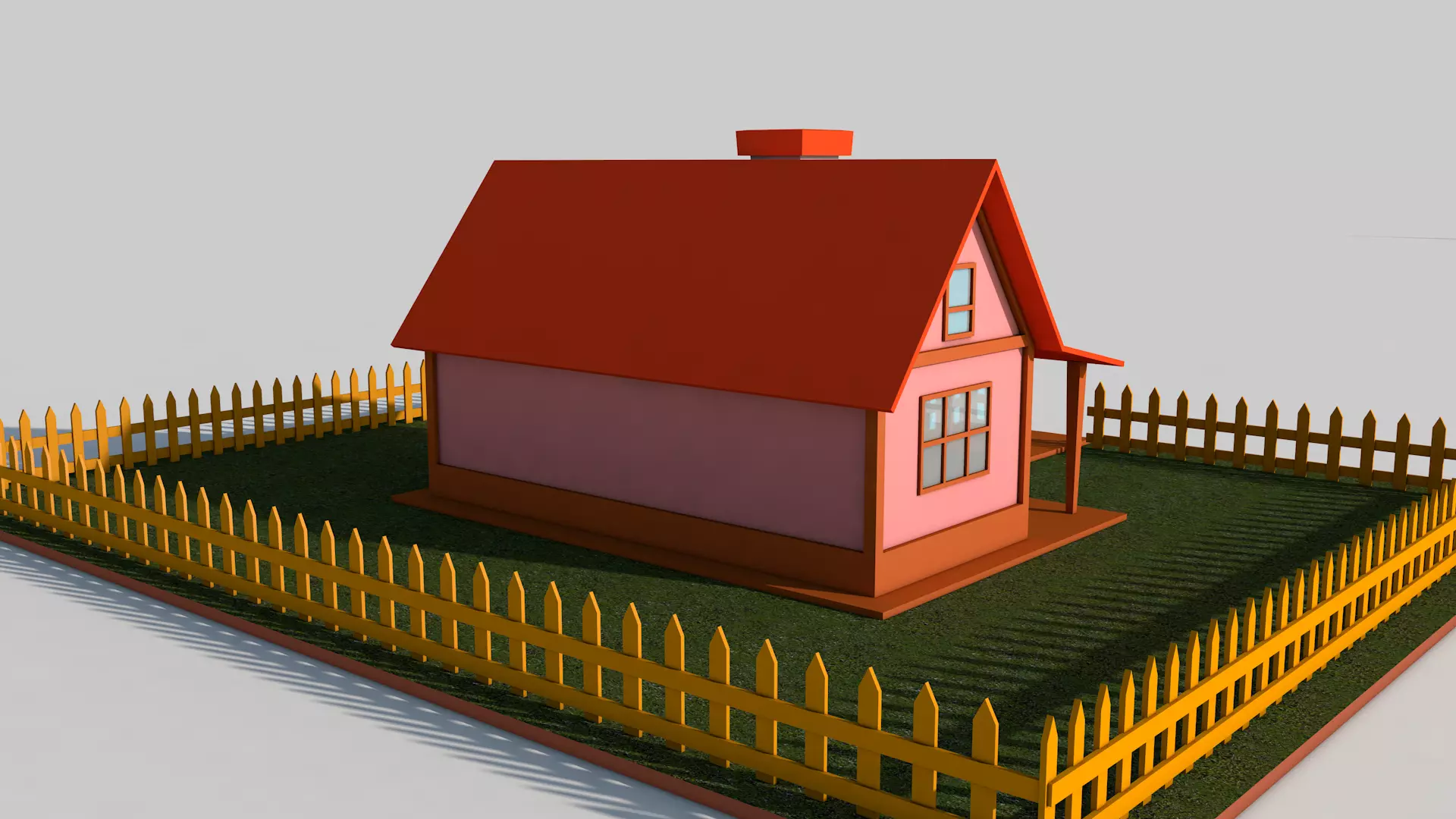 Cartoon House Pack 3D model_34