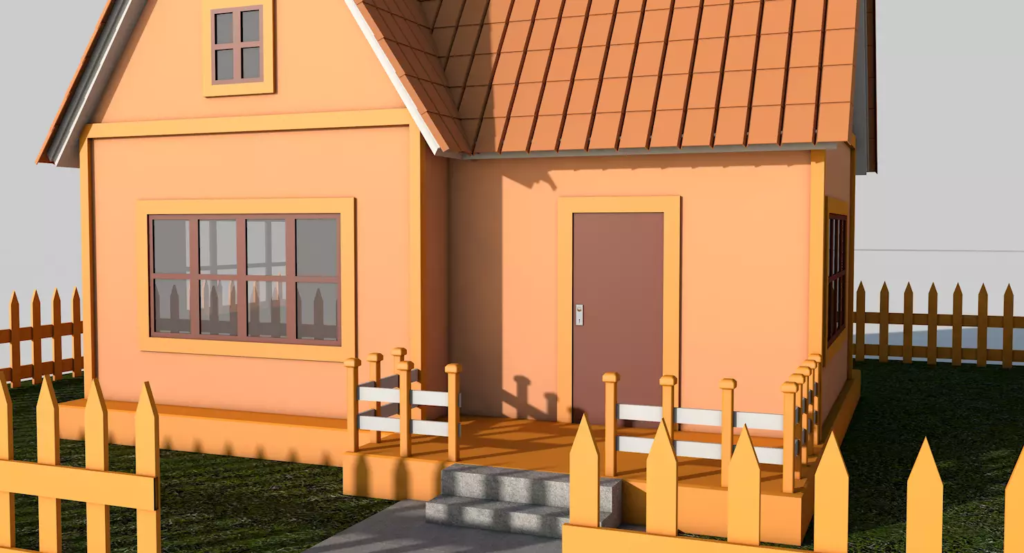 Cartoon House Pack 3D model_9