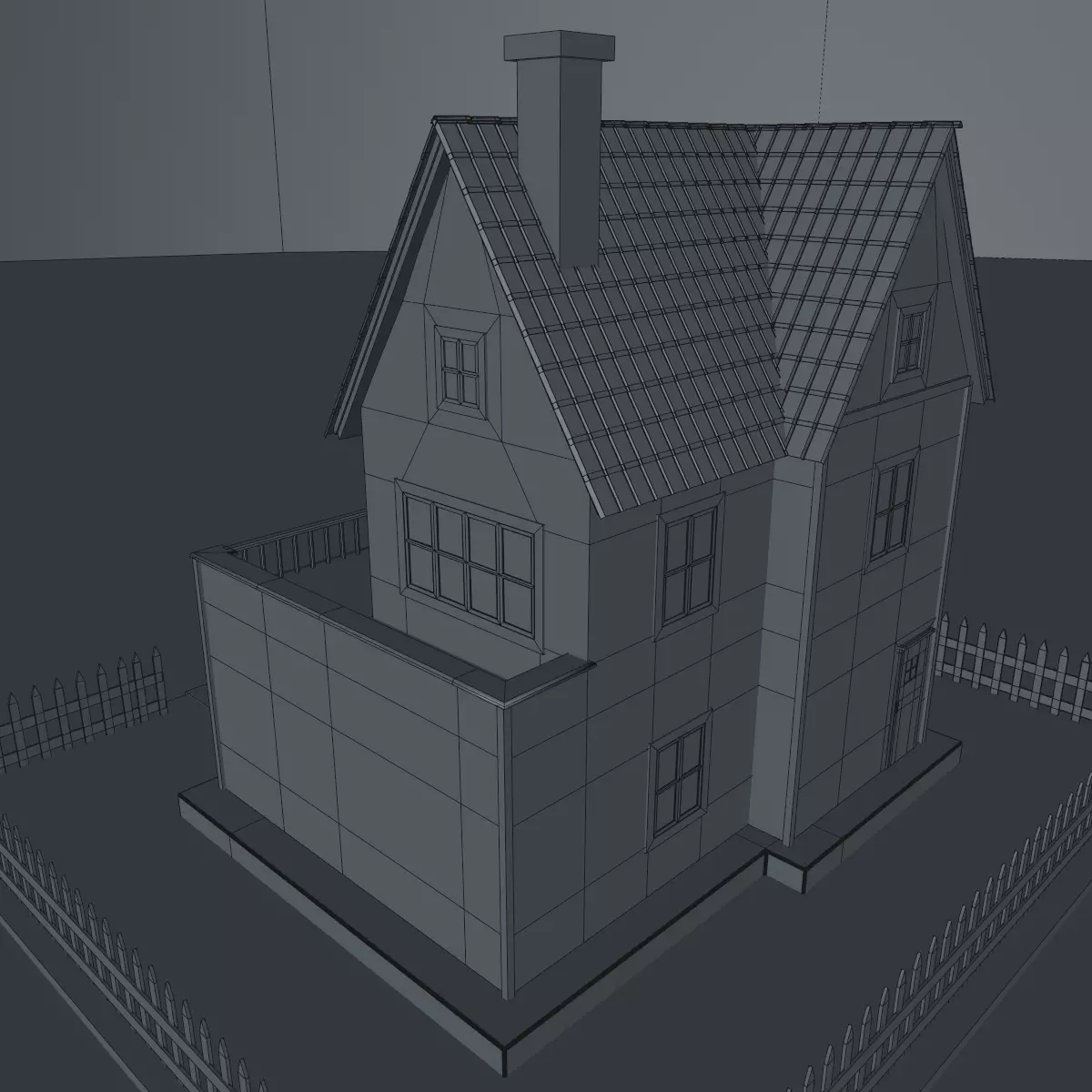 Cartoon House Pack 3D model_54