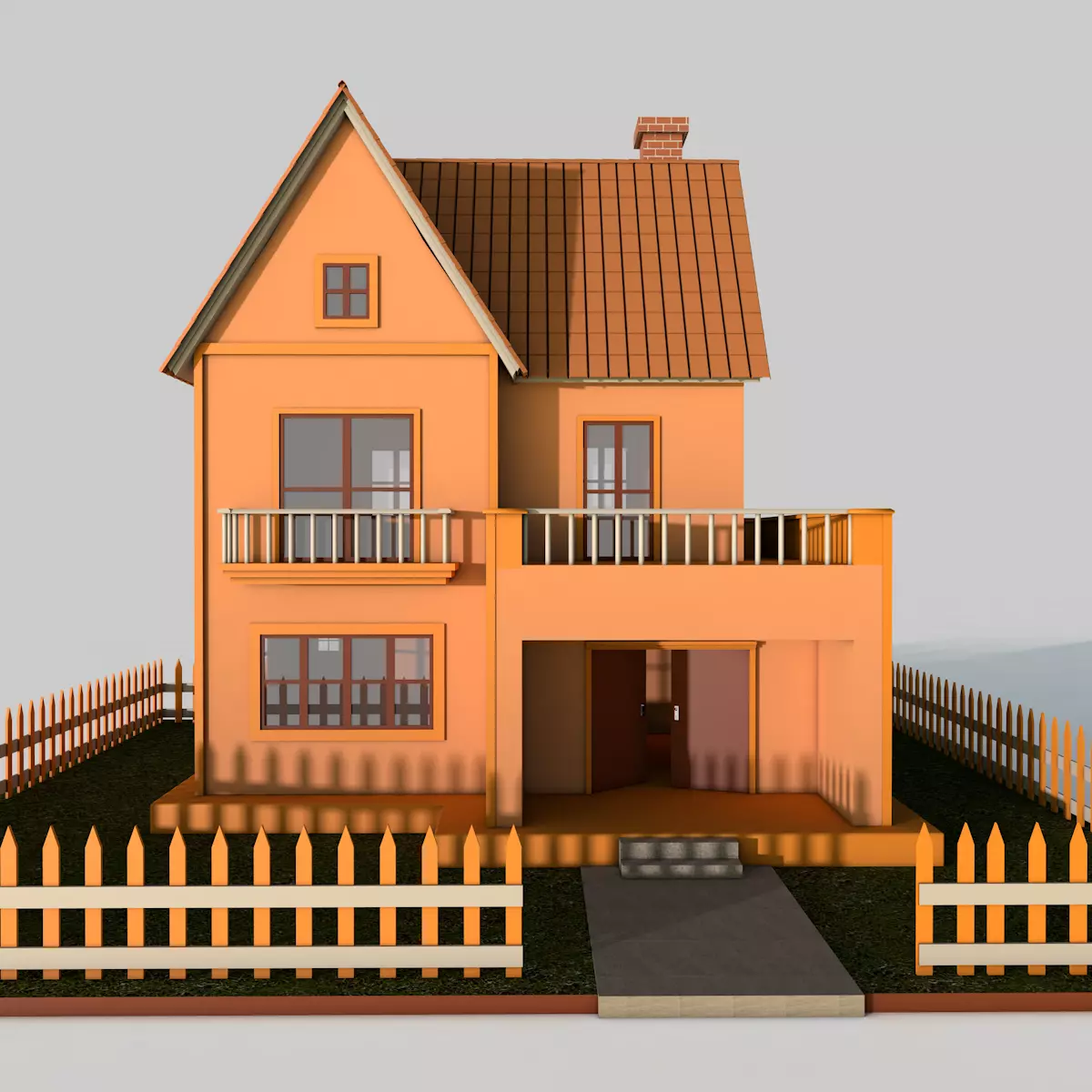 Cartoon House Pack 3D model_28