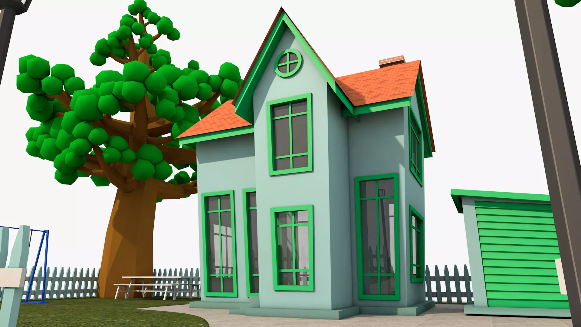 Cartoon House Pack 3D model_15
