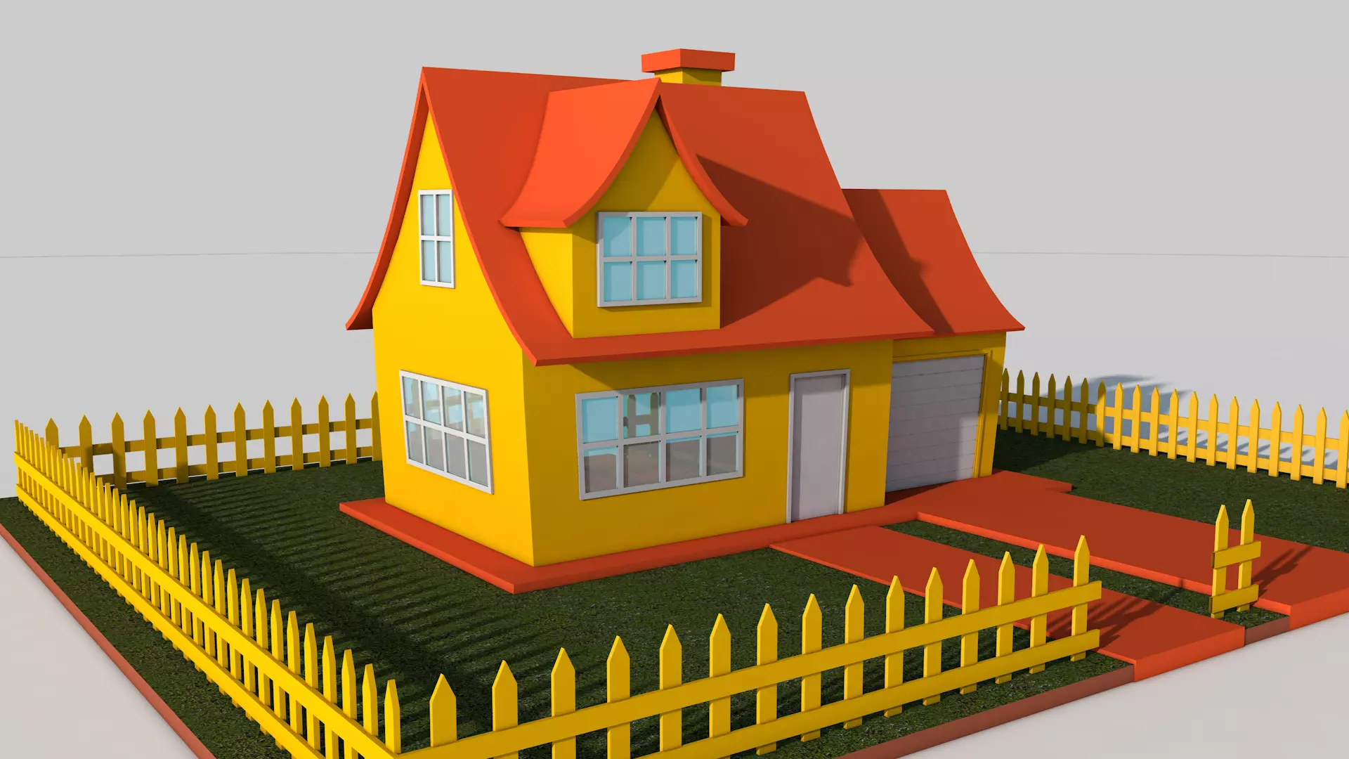 Cartoon House Pack 3D model_21