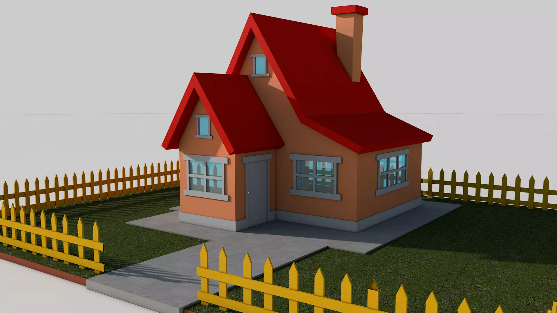 Cartoon House Pack 3D model_10