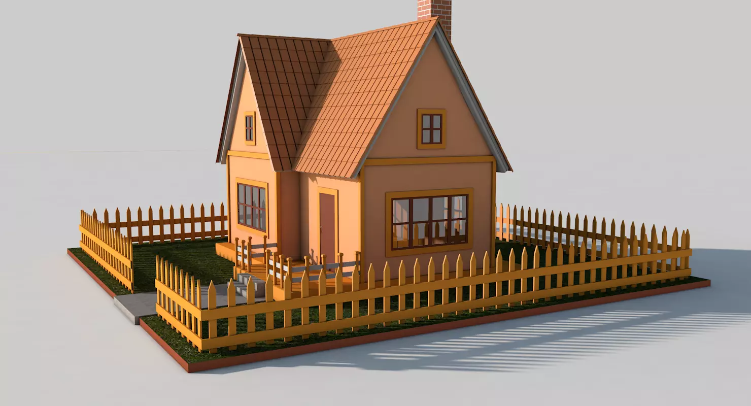 Cartoon House Pack 3D model_6