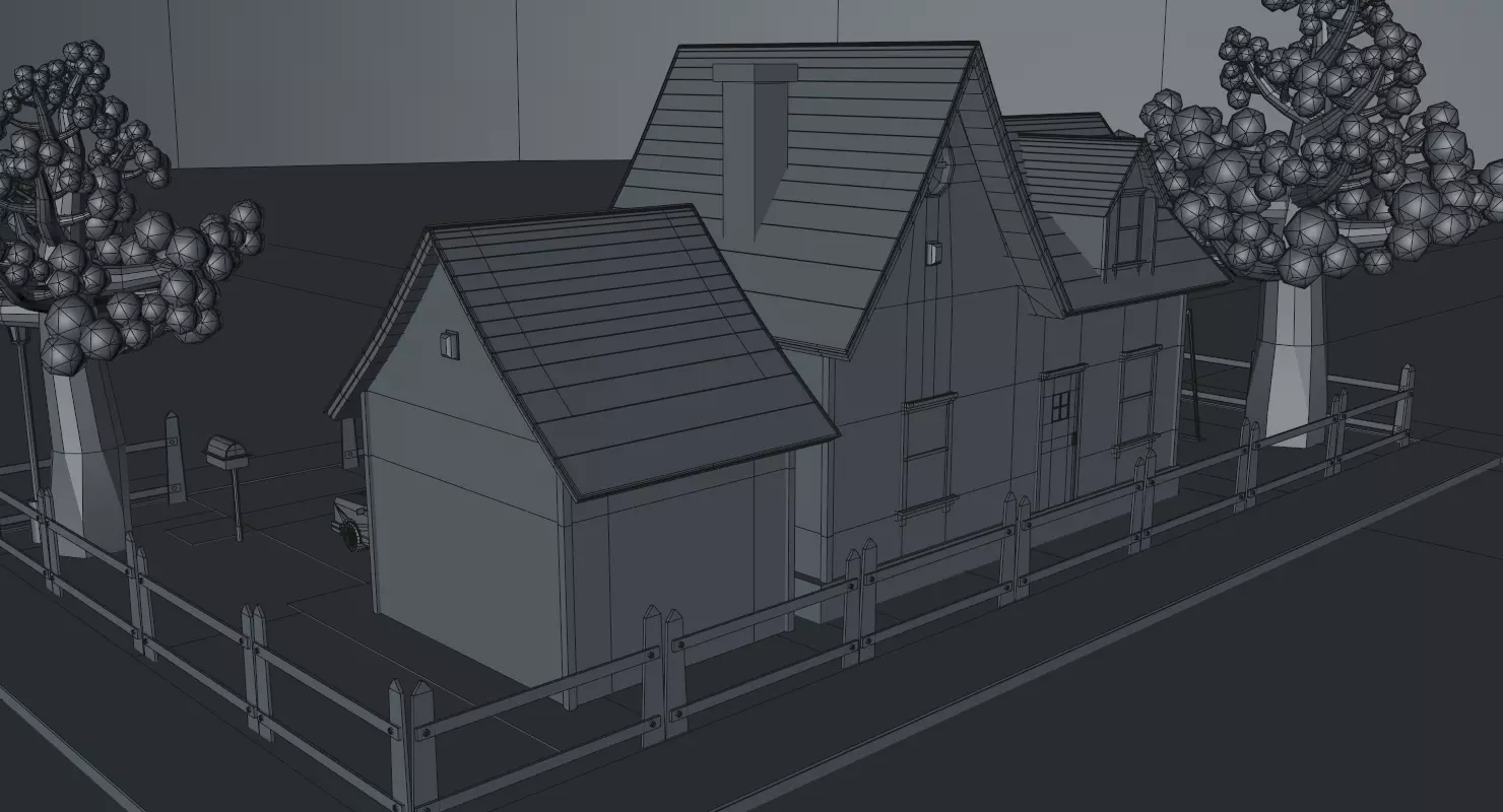 Cartoon House Pack 3D model_44