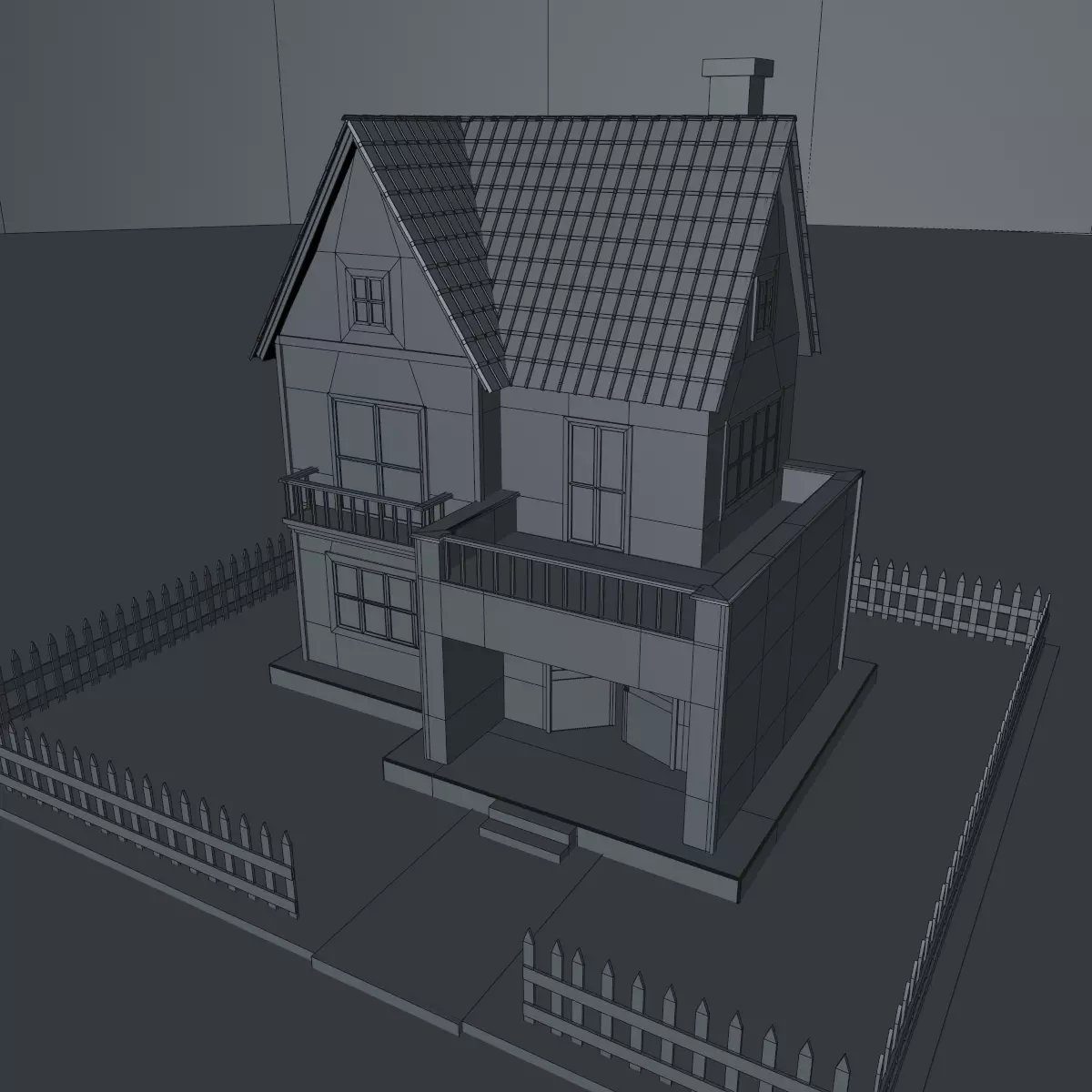 Cartoon House Pack 3D model_53