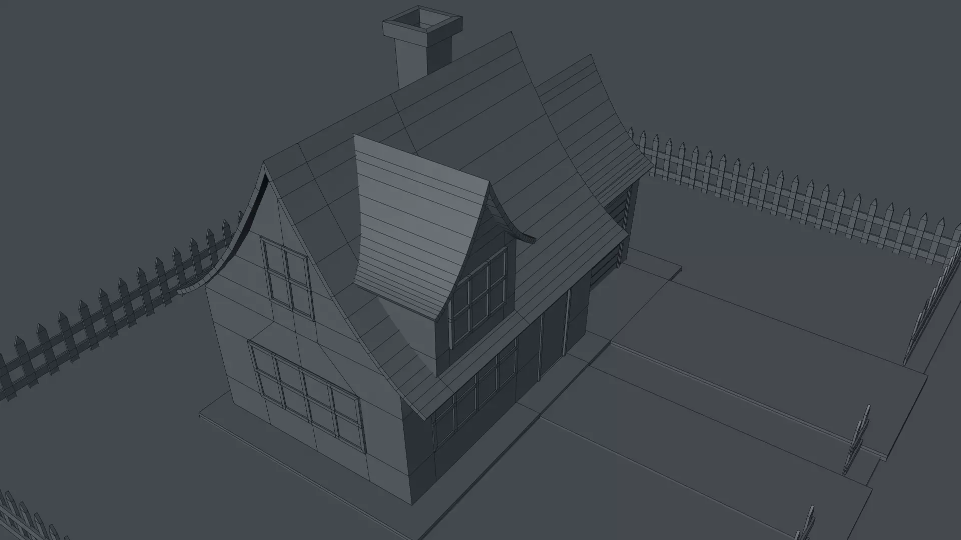 Cartoon House Pack 3D model_50