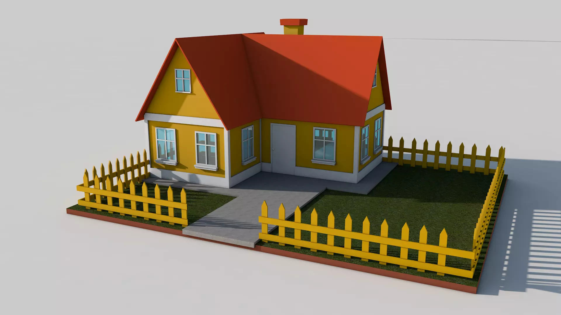 Cartoon House Pack 3D model_24