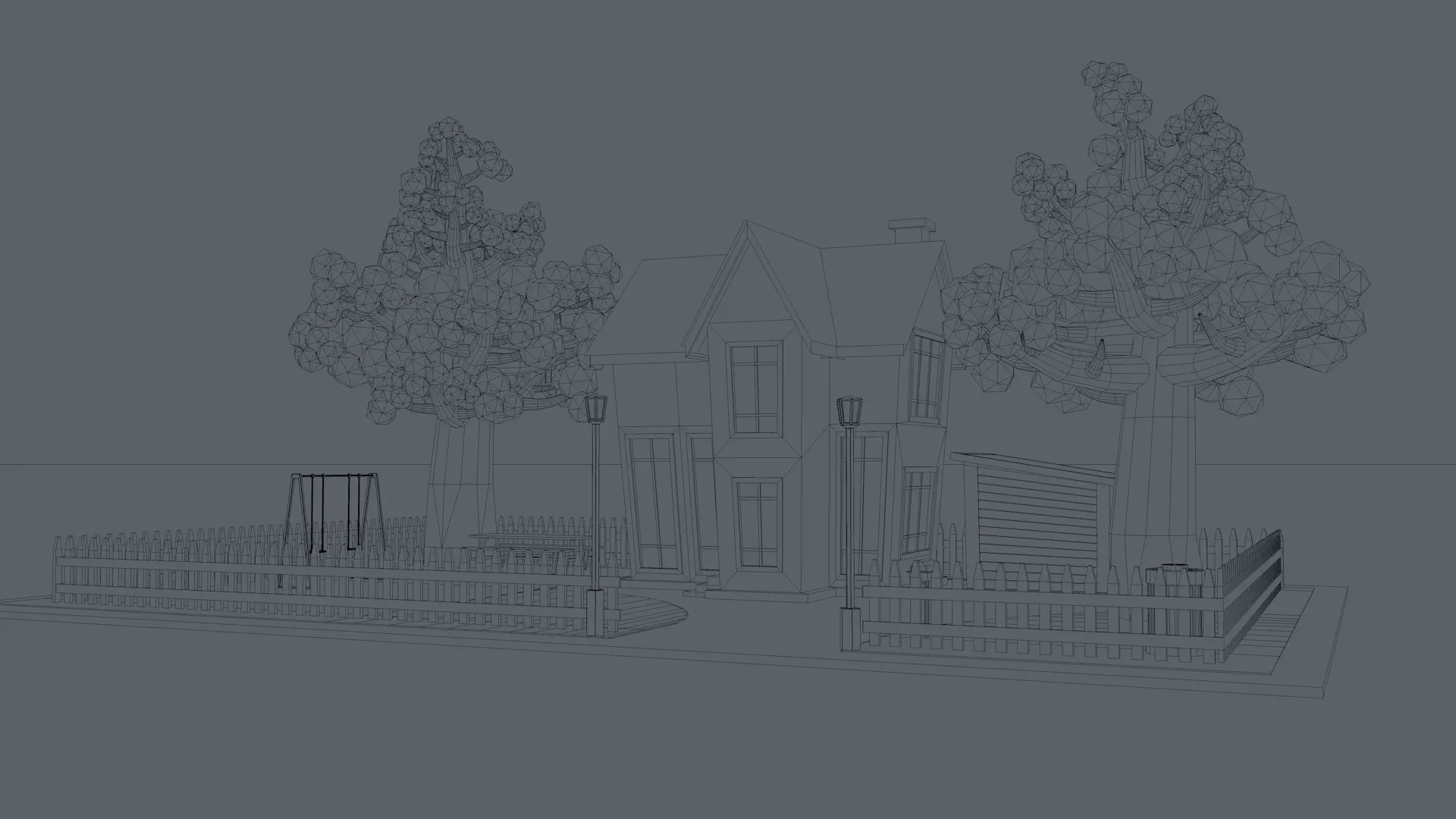 Cartoon House Pack 3D model_45