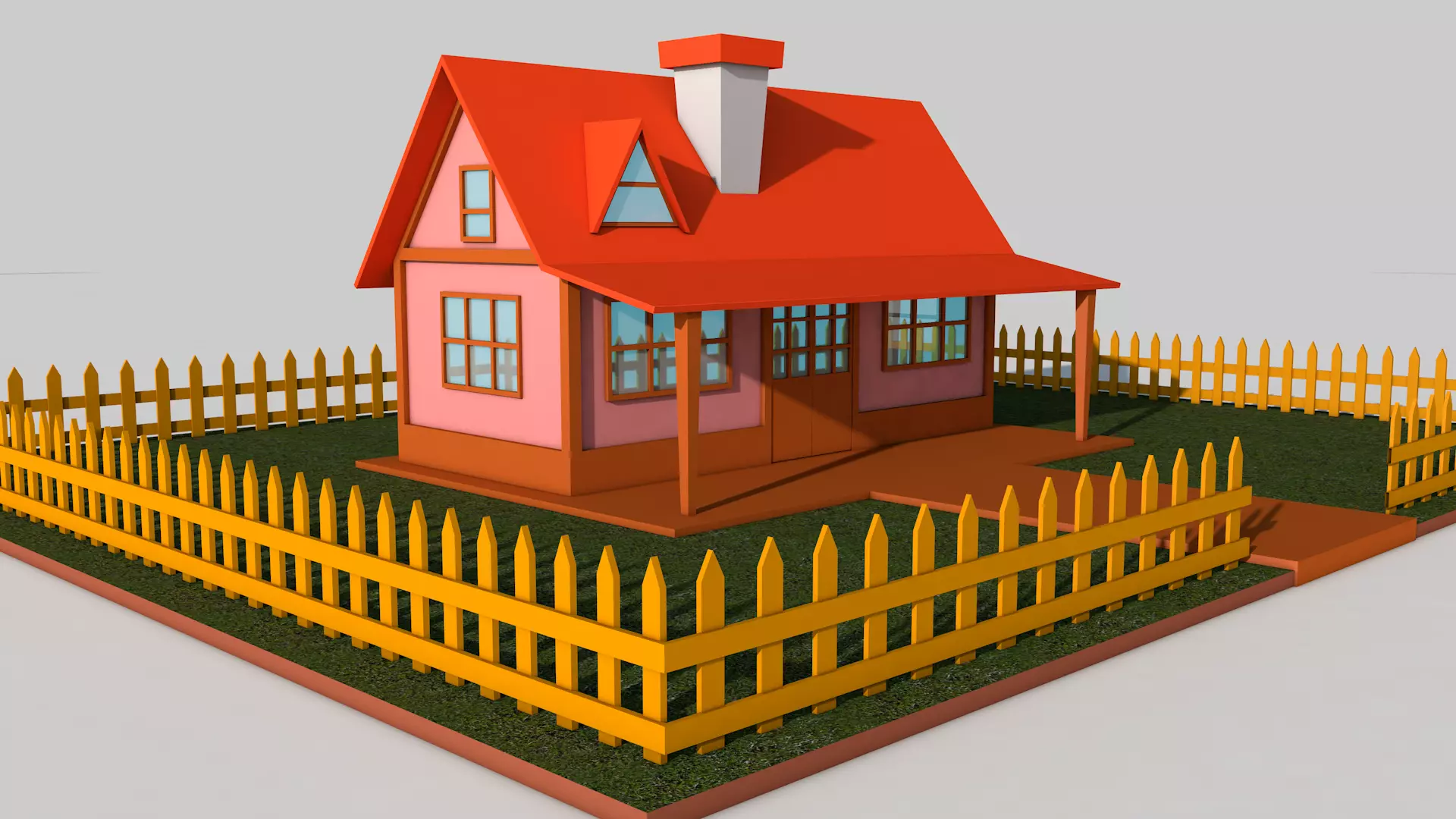 Cartoon House Pack 3D model_32