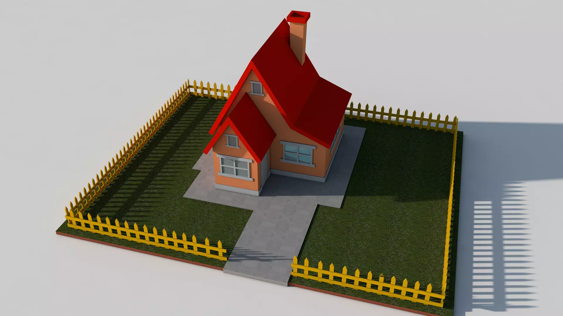 Cartoon House Pack 3D model_11