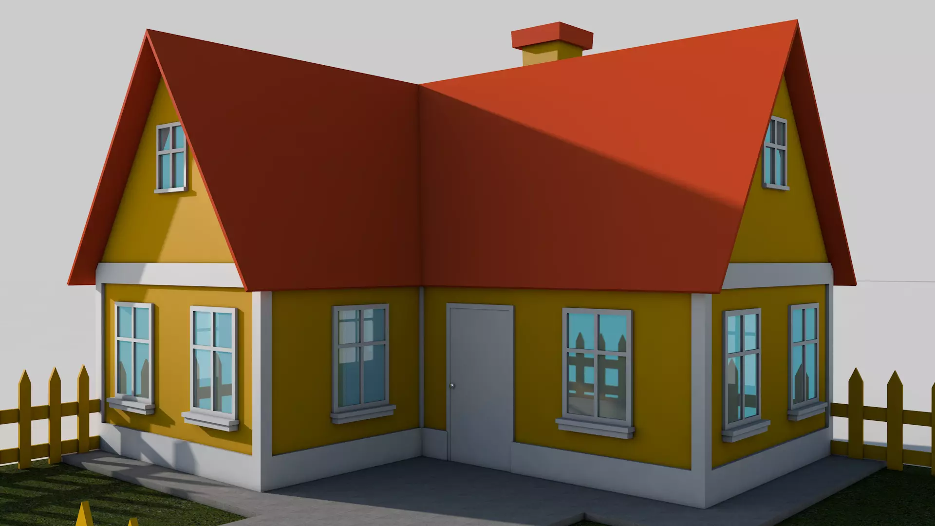 Cartoon House Pack 3D model_25