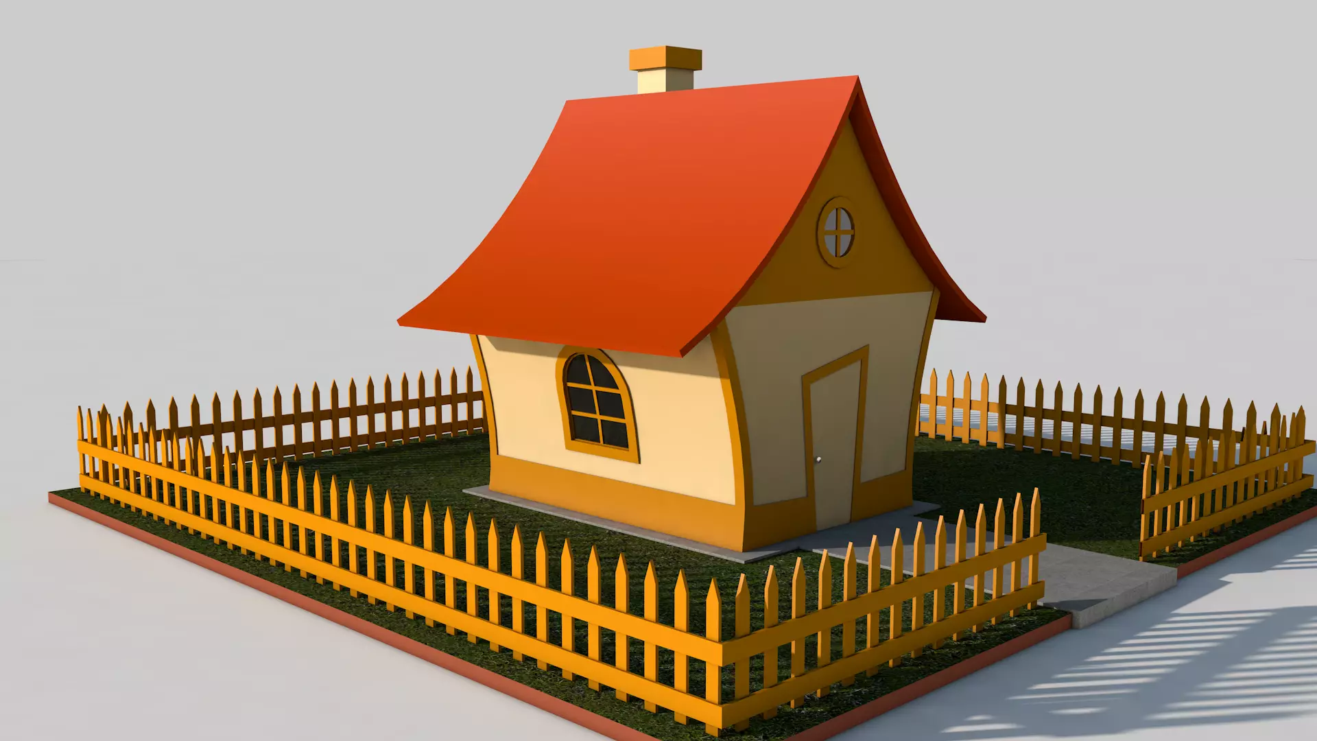 Cartoon House Pack 3D model_35