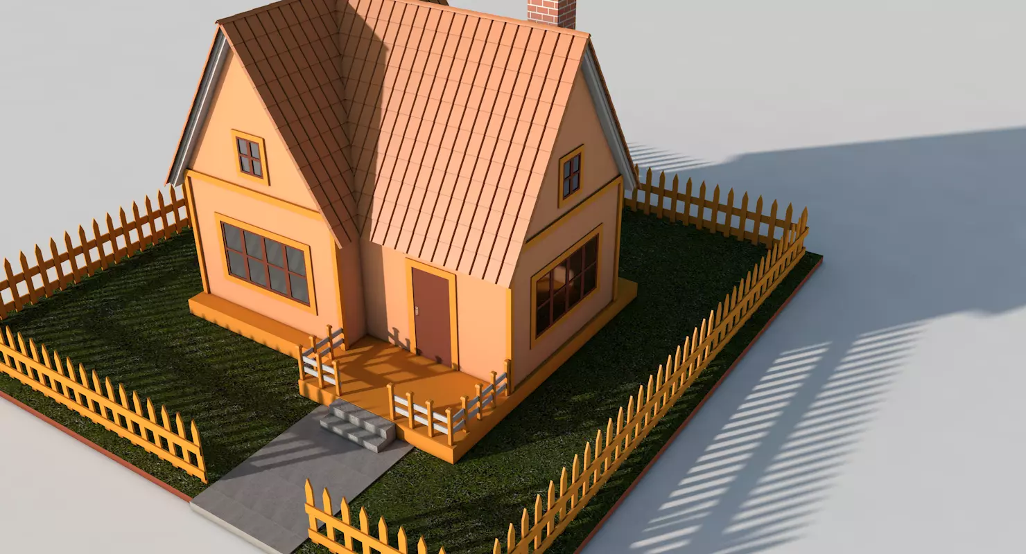 Cartoon House Pack 3D model_7