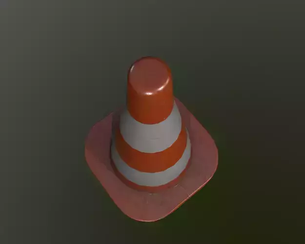Traffic cone low poly model Low-poly 3D model 4