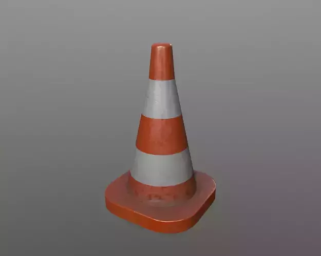Traffic cone low poly model Low-poly 3D model 3