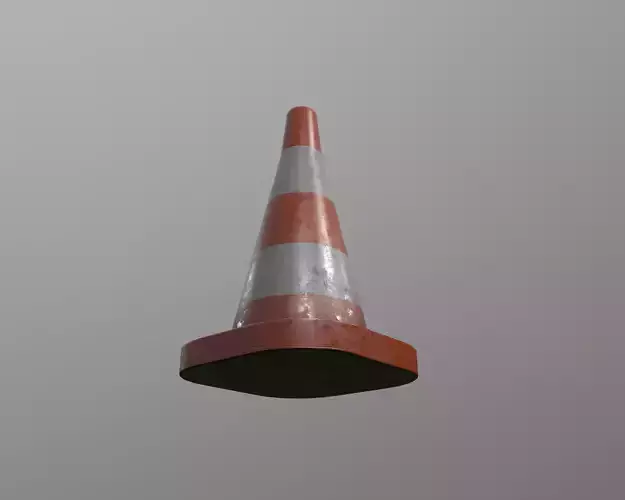 Traffic cone low poly model Low-poly 3D model 2