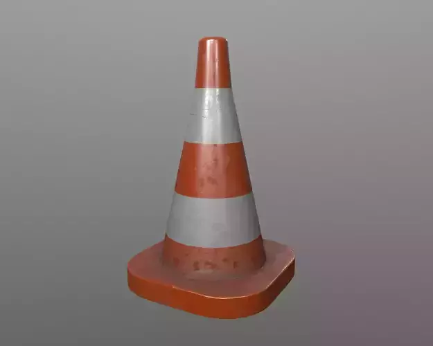 Traffic cone low poly model