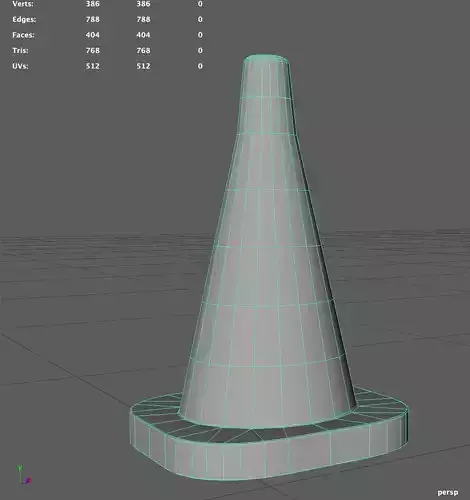 Traffic cone low poly model Low-poly 3D model 5