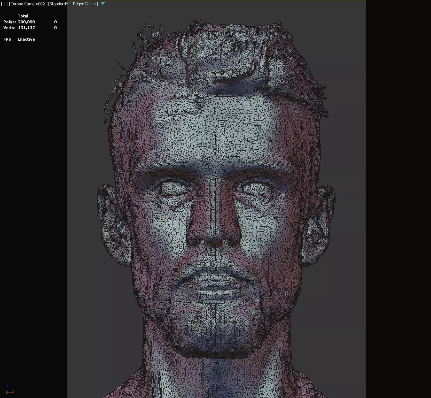 Realistic Man Head 3D Sculpt 01 3D model_3