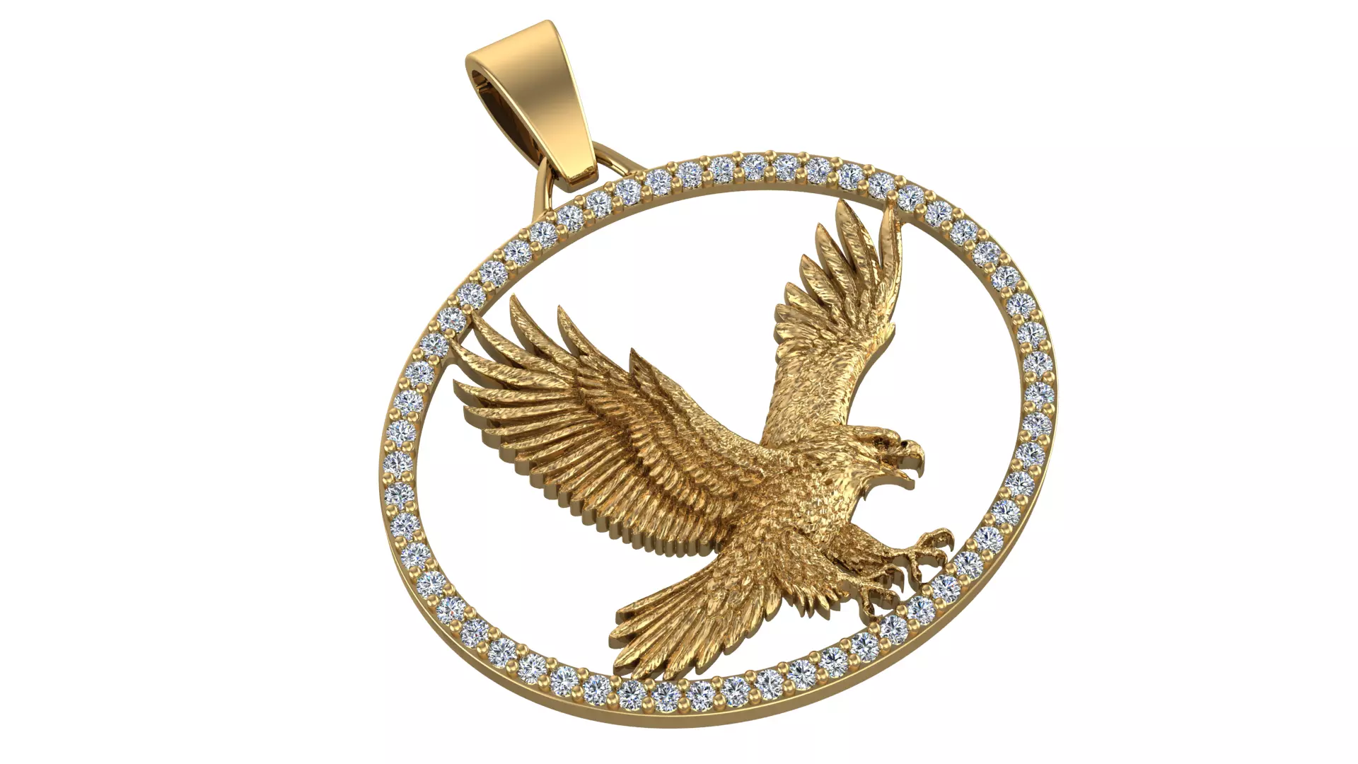 Eagle Pendant 3D print model_1
