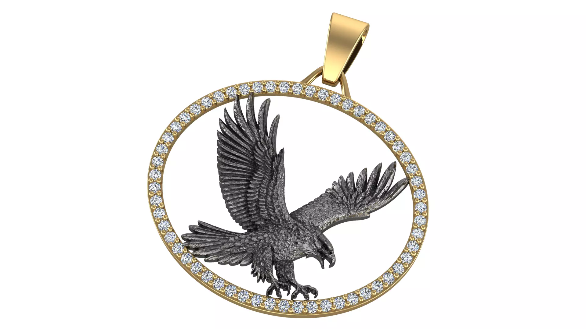 Eagle Pendant 3D print model_3