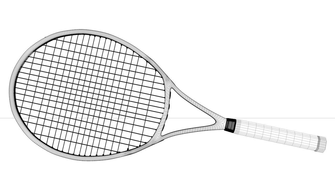Tennis Racket 3D model_5