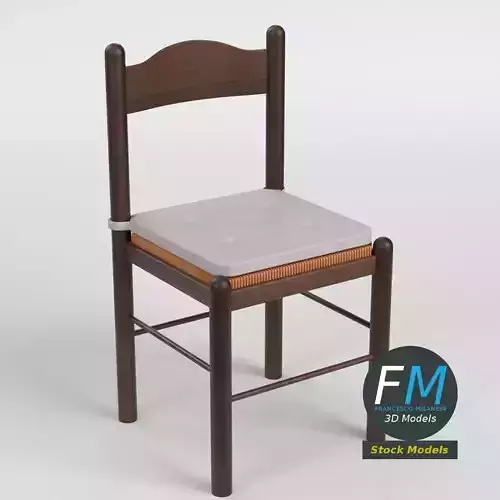 Wooden Dining Chair with Seat Pad
