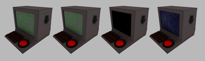 Retro Computer Free low-poly 3D model