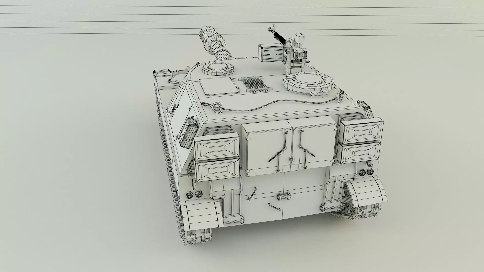 m109 howitzer tank 3D model_11