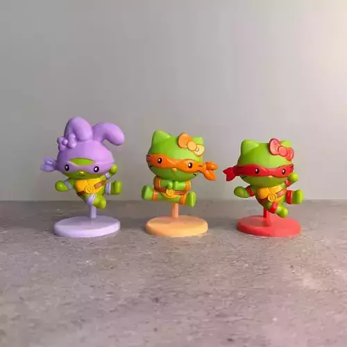 Display Stand for McDonalds Hello Kitty x TMNT Happy Meal Toys