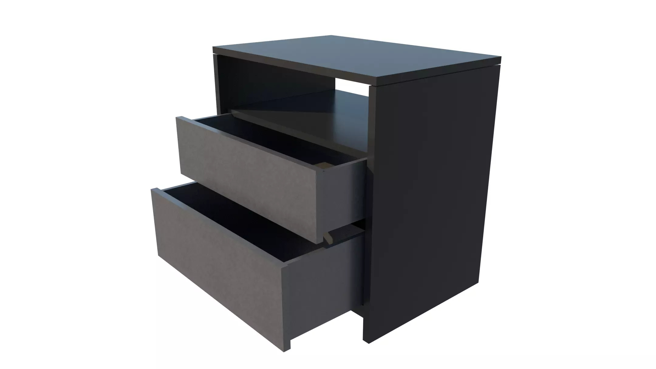 Shadowline Elegance Bed Set - Real Low-poly 3D model_12