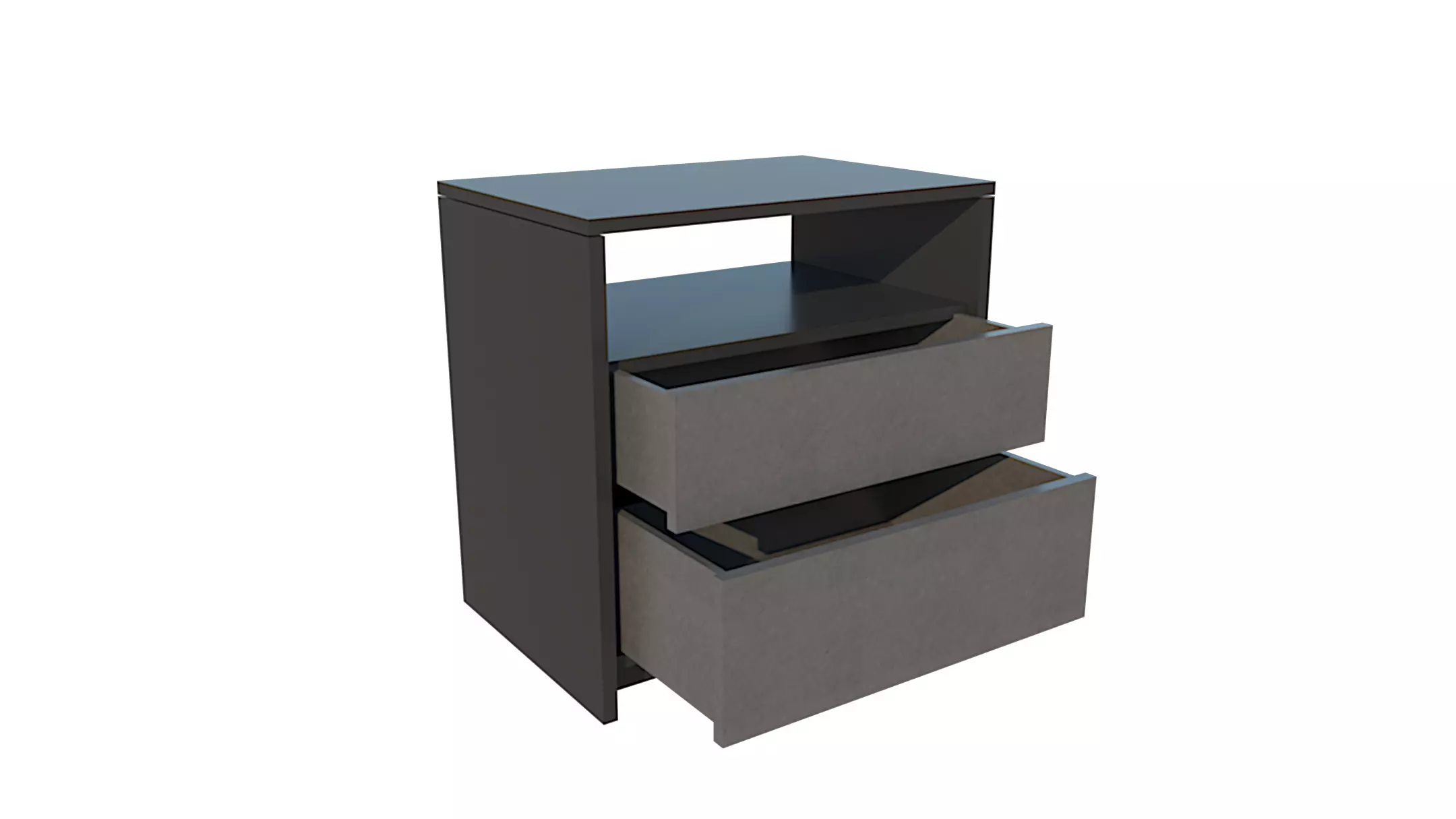 Shadowline Elegance Bed Set - Real Low-poly 3D model_11