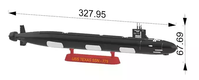 USS TEXAS SSN - 775 SUBMARINE 1-350 High Quality