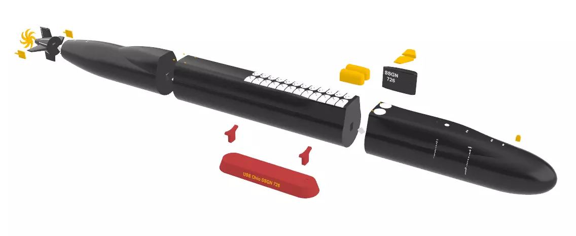 Submarine USS OHIO SSGN 726 - 1-350 High Quality 3D print model_2