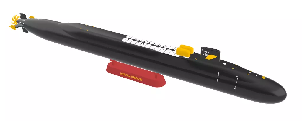 Submarine USS OHIO SSGN 726 - 1-350 High Quality 3D print model_1