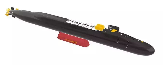 Submarine USS OHIO SSGN 726 - 1-350 High Quality 3D print model Submarine USS OHIO SSGN 726 - 1-350 High Quality 3D print model
