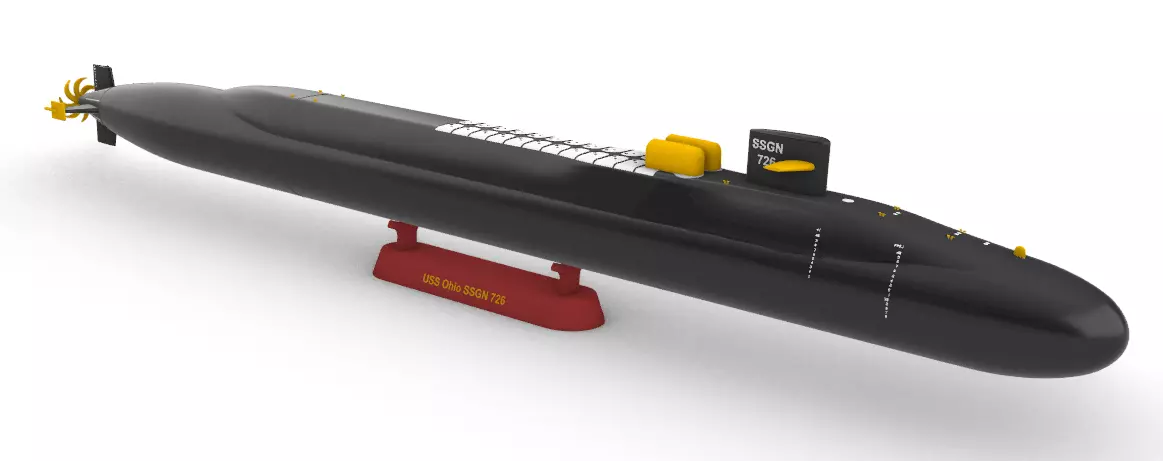 Submarine USS OHIO SSGN 726 - 1-350 High Quality 3D print model_5