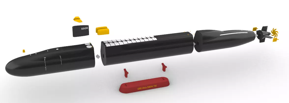 Submarine USS OHIO SSGN 726 - 1-350 High Quality 3D print model_4