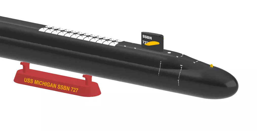 SUBMARINE USS MICHIGAN SSBN 727 - 1-350 High Quality 3D print model_1